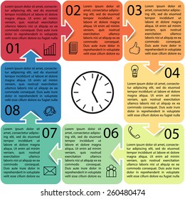Business Infographic Vector illustration. can be used for workflow layout, banner, diagram, number options, step up options, web design.