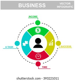 Business infographic vector illustration. Information set. 