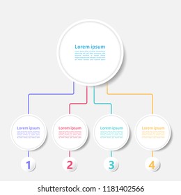 Business infographic. Vector infographics timeline design template with 4 options modern vector illustration
