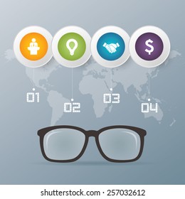 Business infographic vector template