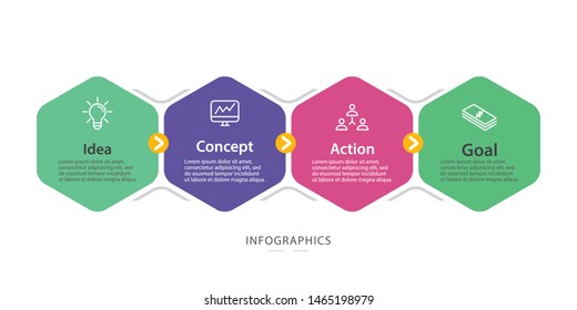 Business Infographic vector template. Design for banner, presentation or print.