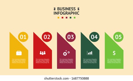Business infographic in vector. Text and symbols. Chart infographic vector.