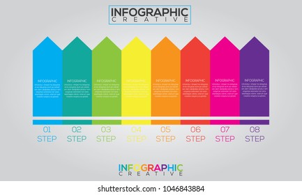 Business infographic, vector timeline design template, vector illustration, colorful