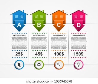 Business infographic visualization for presentations or information banner. Design elements. Vector Illustration.