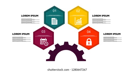 Business infographic.infographic template.business template.presentation template.simple hexagon.simple.hexagon style - vector