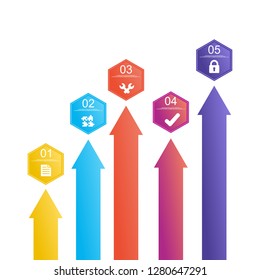 Business infographic.infographic template.business template.presentation template.simple hexagon.simple.hexagon style - vector