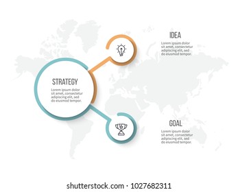 Business infographics with 2 options. Vector diagram.