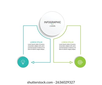 Infográficos de negócios. Infográficos com 2 etapas ou opções