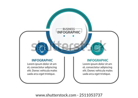 Business infographics. Infographics with 2 steps or options