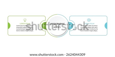 Business infographics. Infographics with 2 steps or options