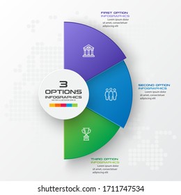 Business infographics 3 steps,Abstract design element,Vector illustration.