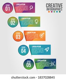 Business infographics 5 step options vector illustration and design template with road timeline.Can be used for communication connect, workflow layout, banner, diagram, number, web design.