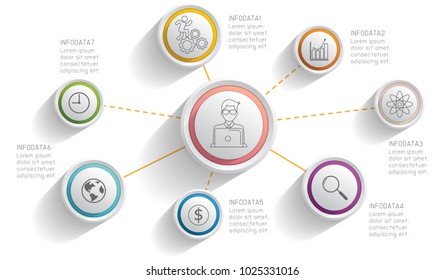 Business infographics of 7 elements