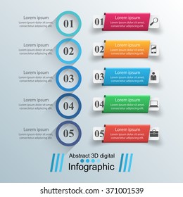 Business Infographics. Abstract 3D digital illustration Infographic.