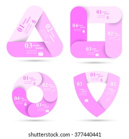 Business Infographics. Abstract 3D triangle, circle, square Infographic.