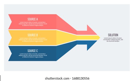 Business Infographics. Arrow With 3 Steps, Sections, Options. Vector Chart.