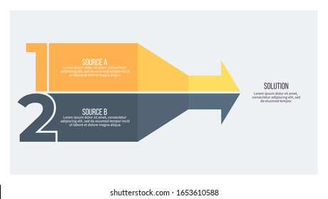 Business Infographics. Arrow Chart With 2 Steps, Number Options. Vector Chart. 