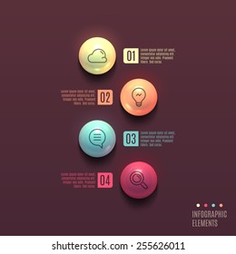 Business Infographics ball concept. 3d vector illustration. Can be used for web design and workflow layout