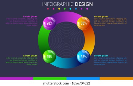 Business Infographics ball concept. Vector illustration