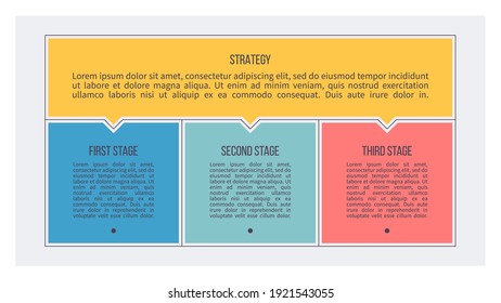 Business infographics. Banner with 3 options, columns. Vector chart.