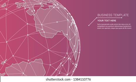 Business Infographics Banner Template. Abstract tech futuristic background. Vector illustration of infographic elements.