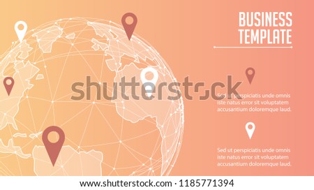 Business Infographics Banner Template. Abstract tech futuristic background. Vector illustration of infographic elements.