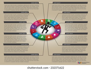 Business Infographics , Businessman Sign, Business icons and Text Information Design, Vector Illustration.