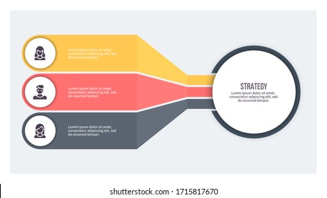 Business Infographics. Chart With 3 Steps, Options, Sections. Vector Diagram.