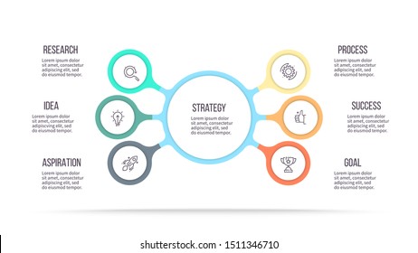 Business Infographics Chart Choice 6 Steps Stock Vector (Royalty Free ...