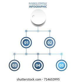 Business Infographics chart design elements analysis and strategy template blue grey color tone illustration. Vector eps10.