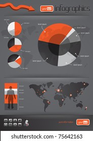 Business Infographics and charts. Vector illustration