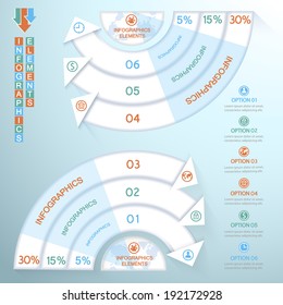 Business Infographics circle with arrows for business presentations, web design with business elements