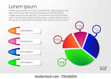 Business infographics circle and banners vector illustration. can be used for workflow layout and for modern business or web design. EPS10 