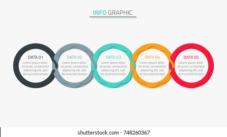 Business Infographics circle and design flower line style Vector illustration. can be used for workflow layout, banner, diagram, number options, step or options.