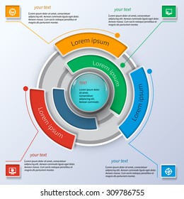 Business infographics with circle elements