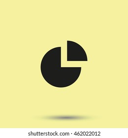 Business infographics circle. Flat icon.