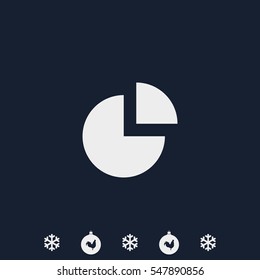 Business infographics circle. Flat icon.