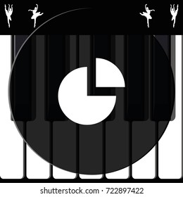 Business infographics circle. Flat icon.