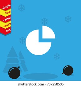 Business infographics circle. Flat icon.