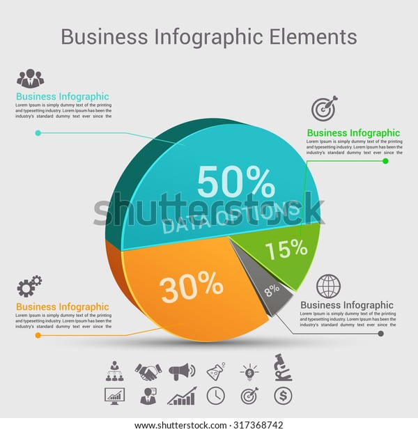 Business Infographics Circle Graph Vector Illustration Stock Vector ...