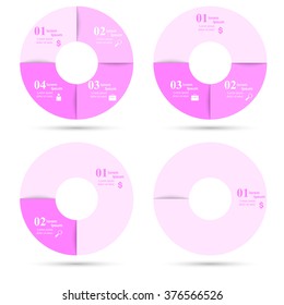 Business Infographics circle origami style Vector illustration.