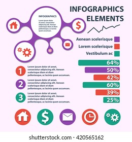 Business Infographics circle origami style. can be used for workflow layout, banner, diagram, number options, step up options, web design. Vector illustration