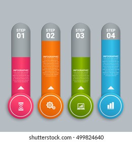 Business Infographics circle origami style Vector illustration. can be used for workflow layout, banner, diagram, number options, step up options, web design.
