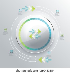 Business Infographics circle style. Round preloading progress bar.