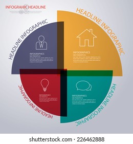 Business Infographics circle style Vector illustration. 
