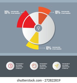 Business Infographics circle style Vector illustration. can be used for workflow layout, banner, diagram, web design.