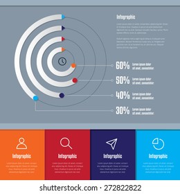 Business Infographics circle style Vector illustration. can be used for workflow layout, banner, diagram, web design.