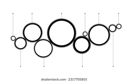 Business infographics. Cogs And Gears Icon Vector Illustration Isolated