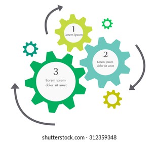 Business infographics cogwheel design