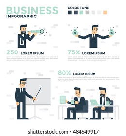  Business Infographics. Business concept illustration.